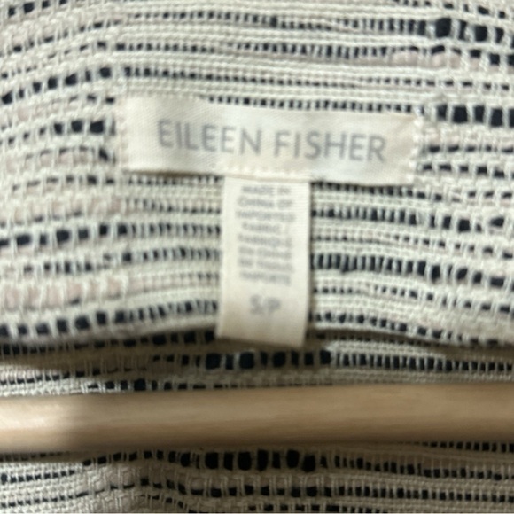 EUC - Eileen Fisher - handloomed organic Furrows open jacket blazer - Small - Picture 7 of 8
